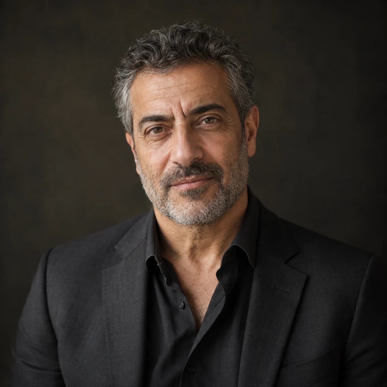 AI-generated editorial portrait of a business leader