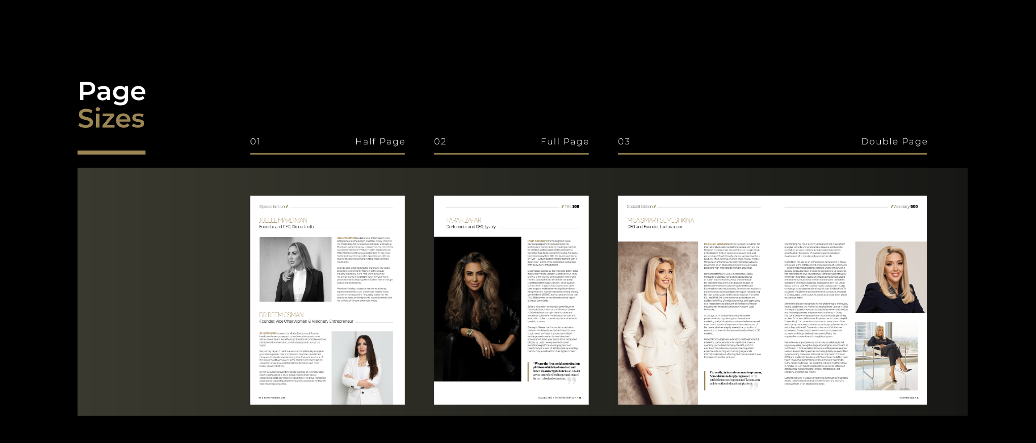Half Page editorial example from the supplied magazine artwork
